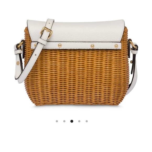 Miu Miu wicker and leather shoulder bag - Picture 4 of 11